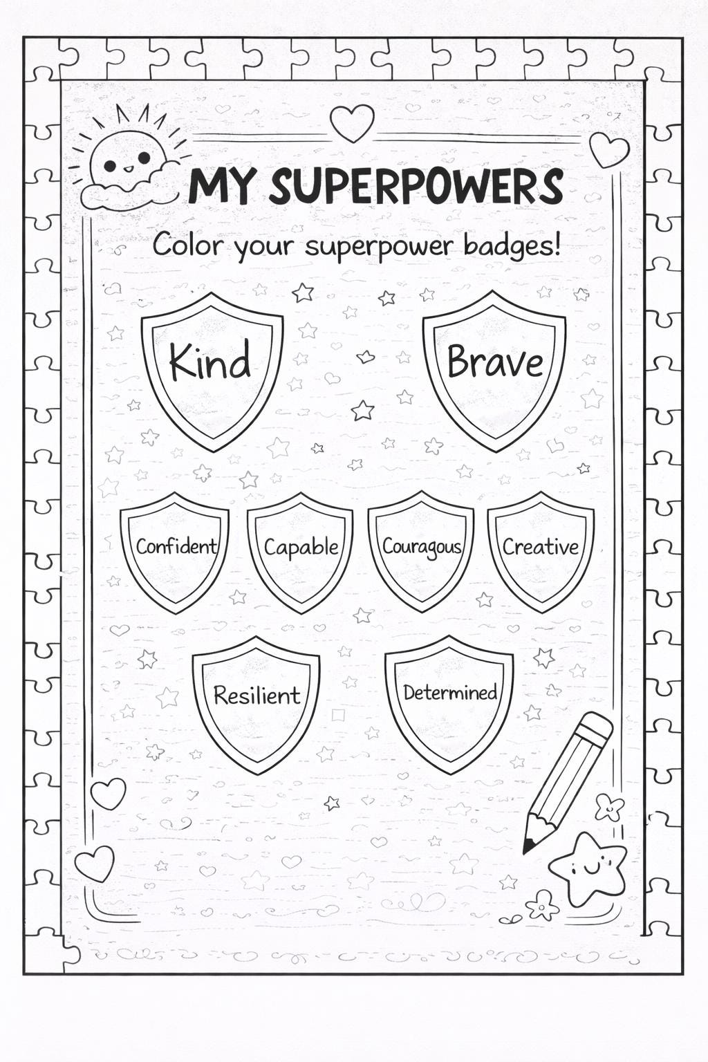 Kids Inspirational Coloring Book | Fun & Relaxing Activity Book | Printable Art for Children