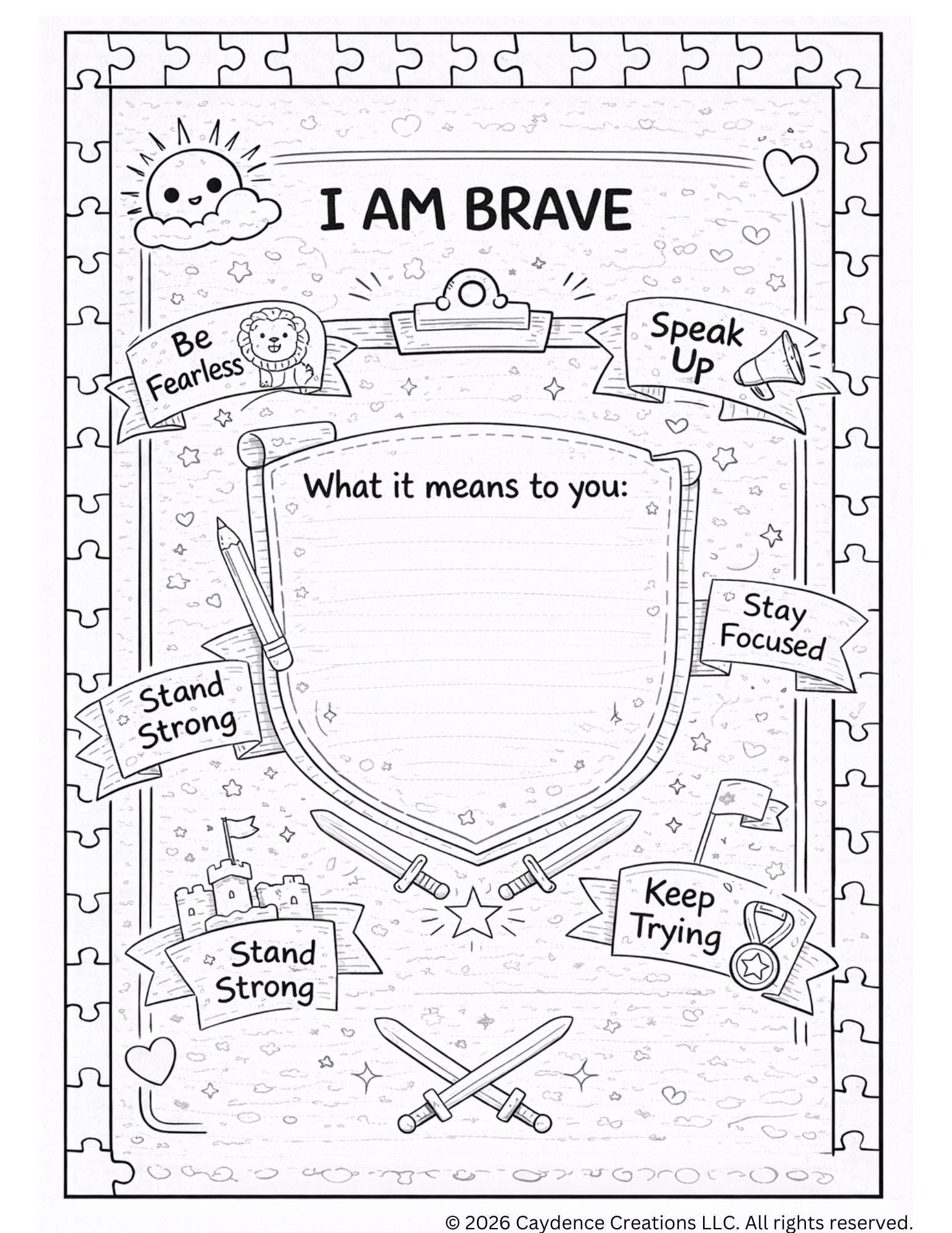 Kids Inspirational Coloring Book | Fun & Relaxing Activity Book | Printable Art for Children