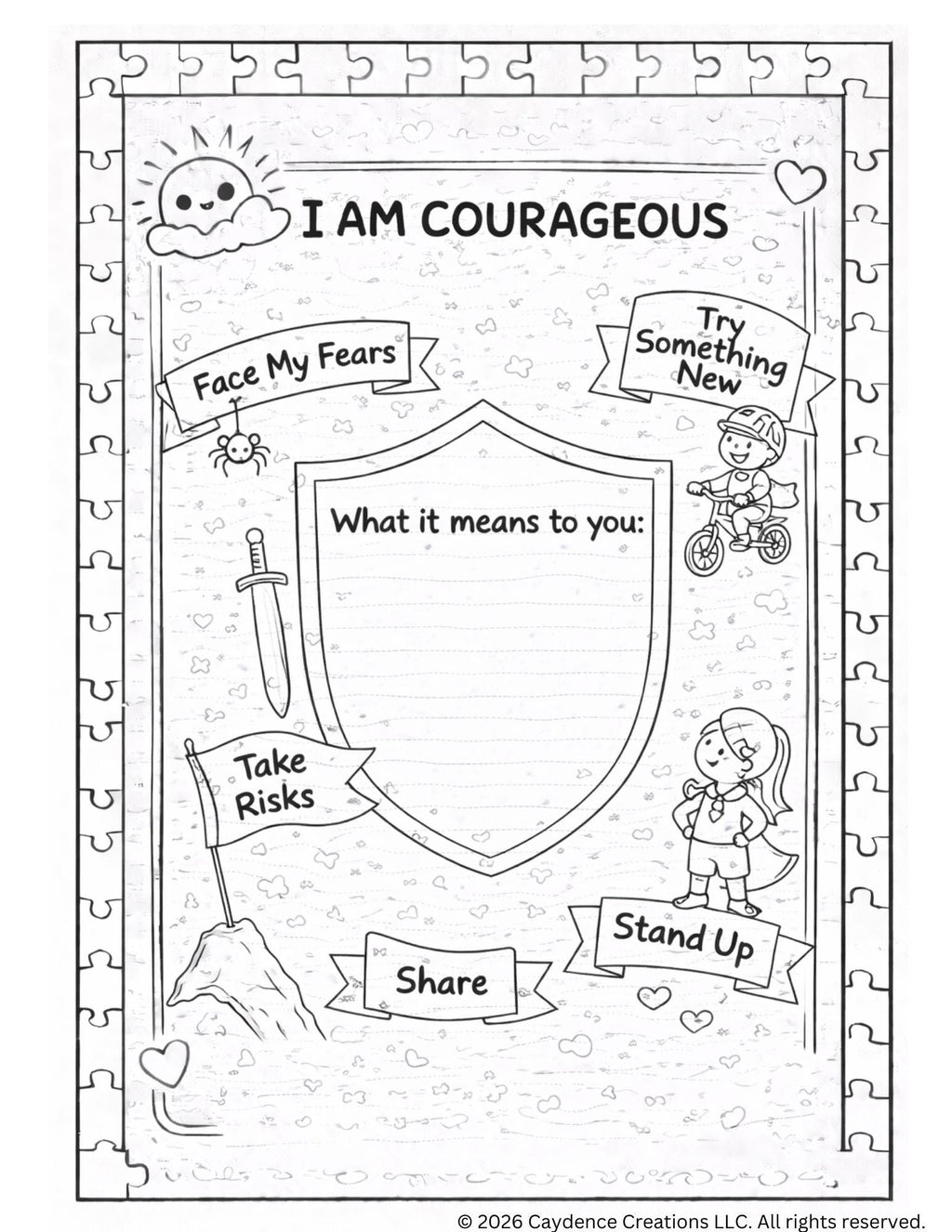 Kids Inspirational Coloring Book | Fun & Relaxing Activity Book | Printable Art for Children