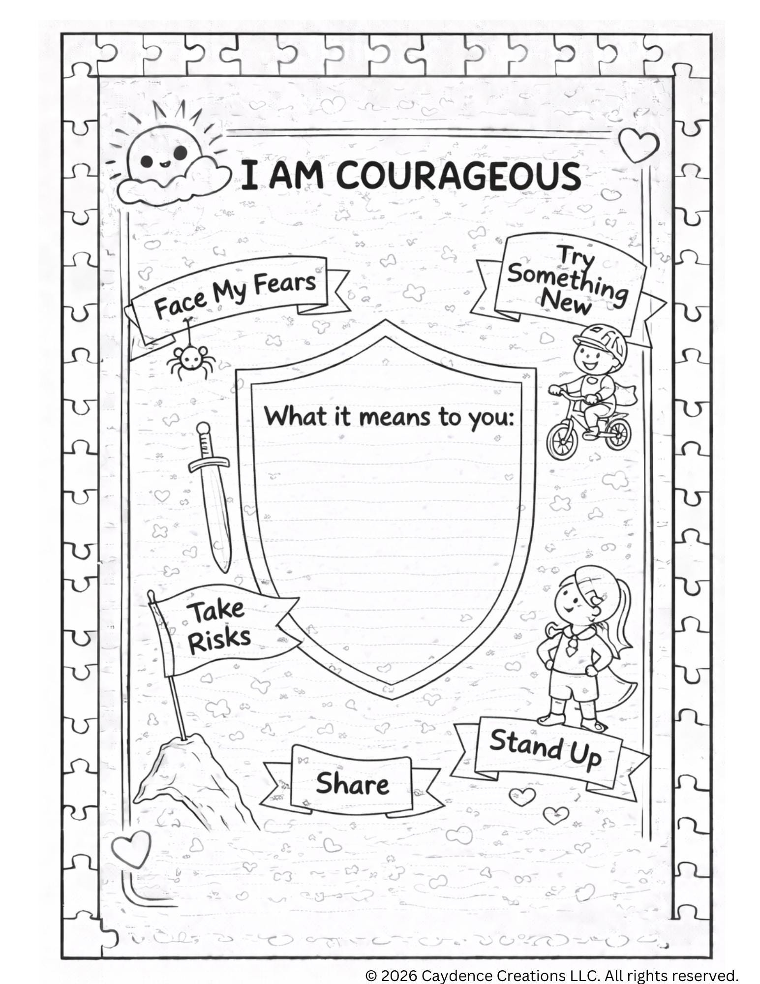Kids Inspirational Coloring Book | Fun & Relaxing Activity Book | Printable Art for Children