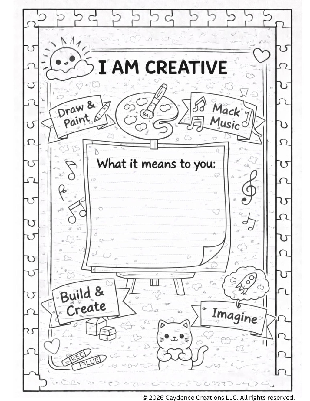 Kids Inspirational Coloring Book | Fun & Relaxing Activity Book | Printable Art for Children