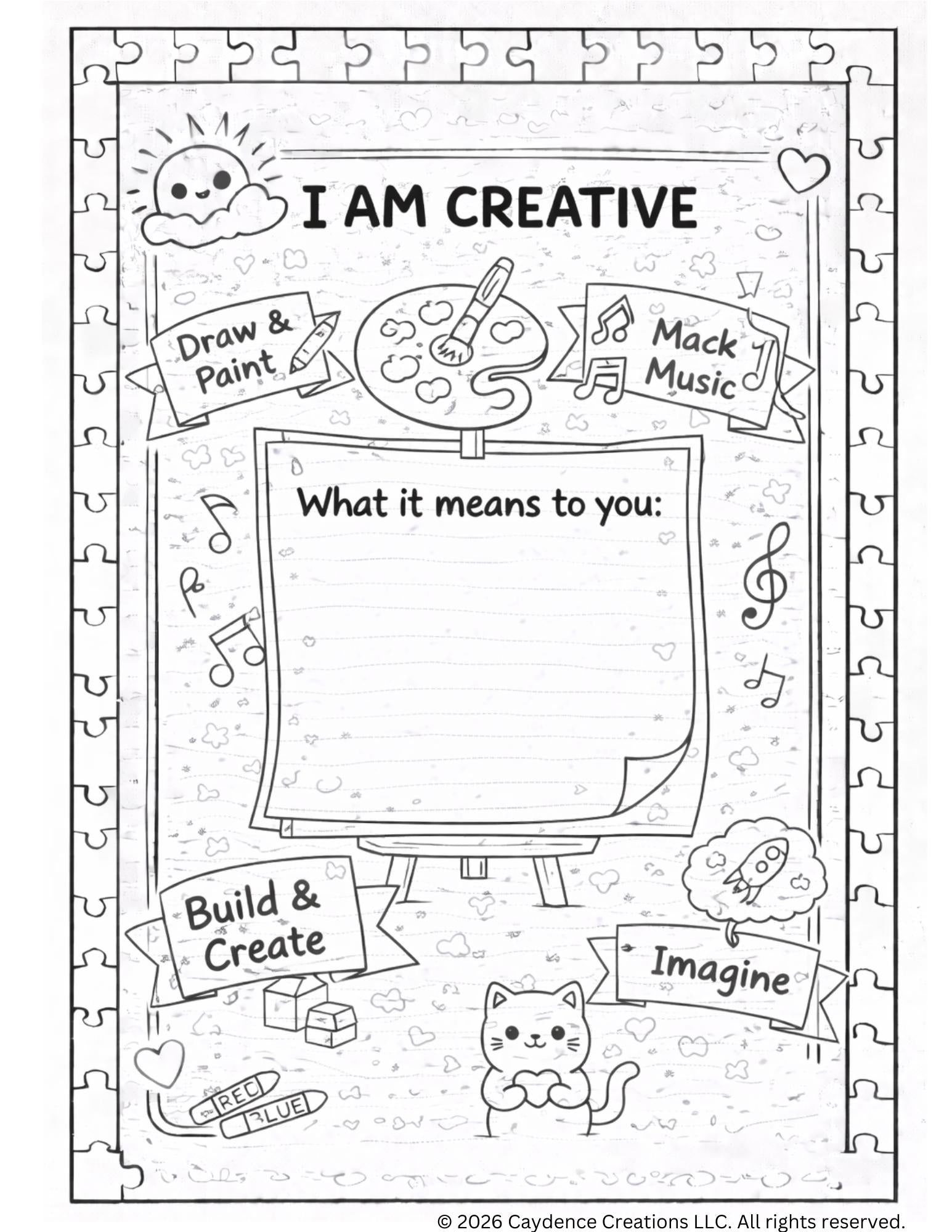 Kids Inspirational Coloring Book | Fun & Relaxing Activity Book | Printable Art for Children