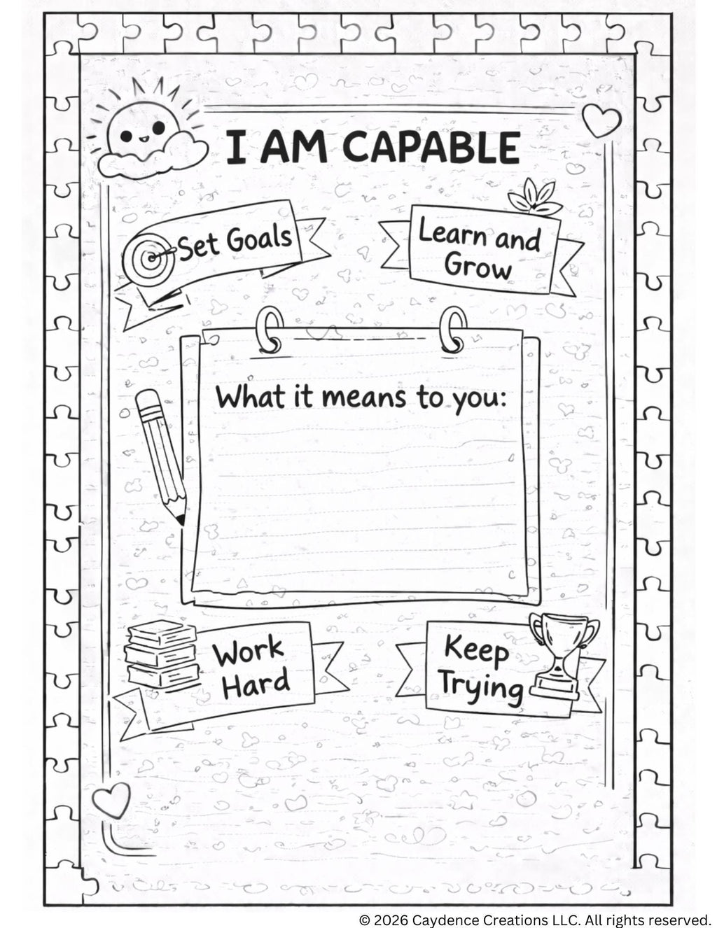 Kids Inspirational Coloring Book | Fun & Relaxing Activity Book | Printable Art for Children