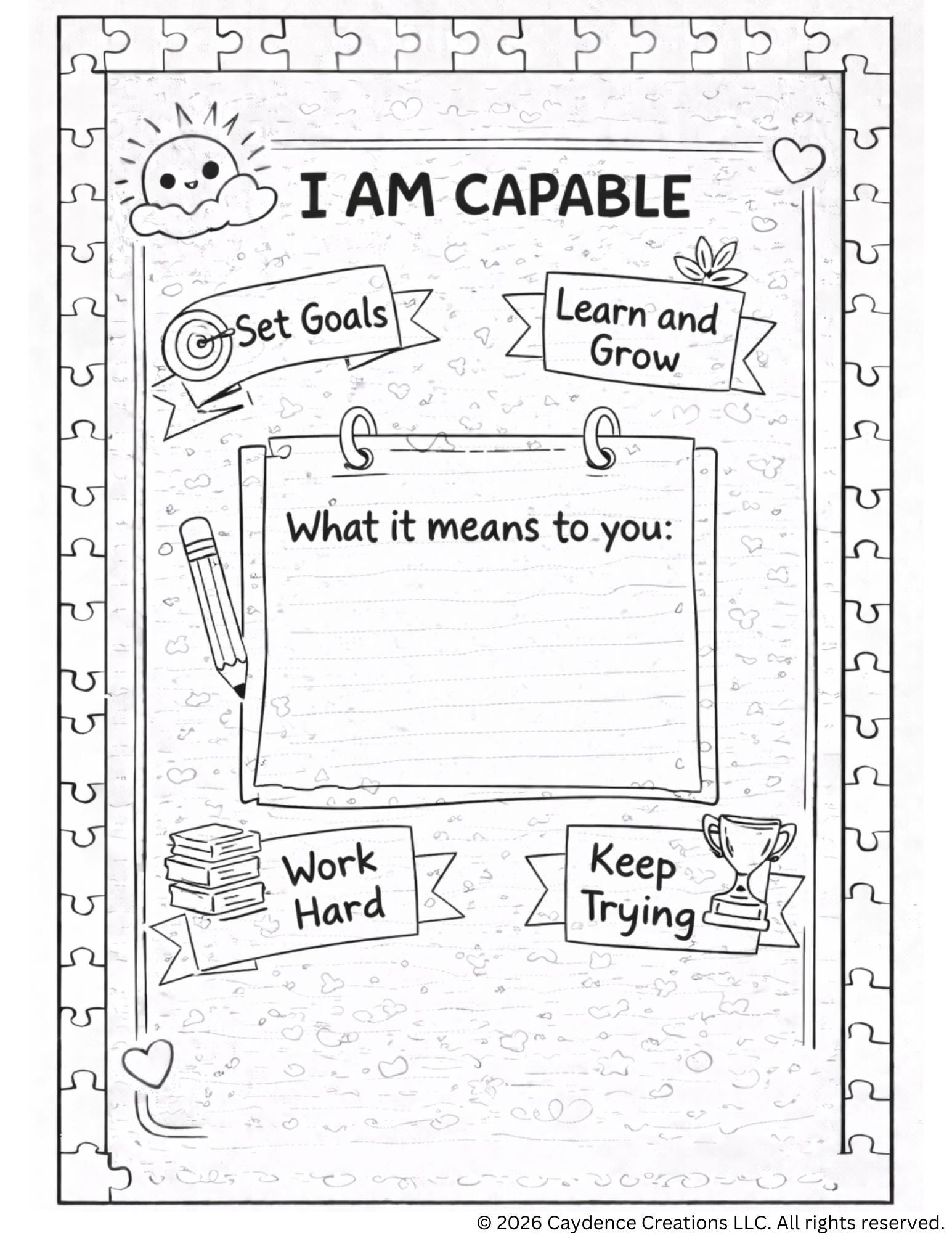 Kids Inspirational Coloring Book | Fun & Relaxing Activity Book | Printable Art for Children
