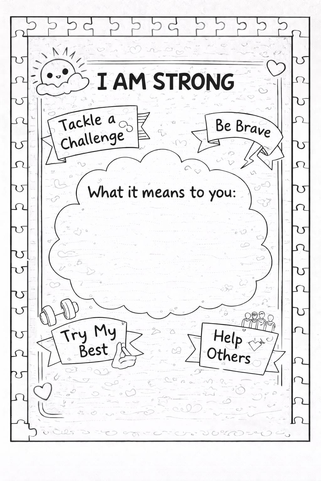 Kids Inspirational Coloring Book | Fun & Relaxing Activity Book | Printable Art for Children